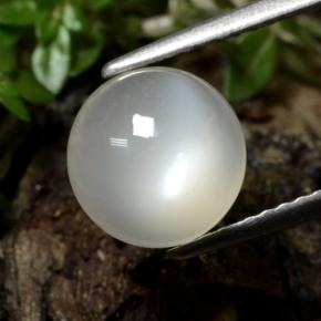 2.39 ct White Moonstone Stone, Natural Moonstone in Round Cabochon Shape for Sale