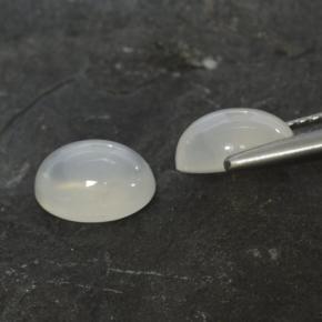 Moonstone Gemstones in 8 x 6 mm (calibrated) Size for Sale, Moonstone Stones in Warm White Color