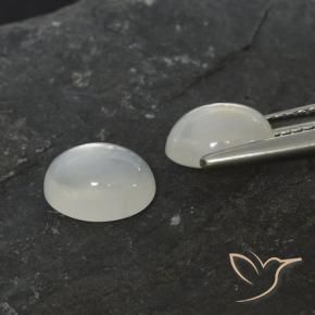 Moonstone Gemstones in 8 x 6 mm (calibrated) Size for Sale, Moonstone Stones in Warm White Color