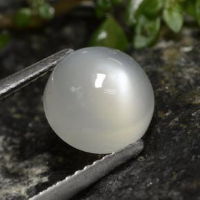 2.60 ct White Moonstone Stone, Natural Moonstone in Round Cabochon Shape for Sale