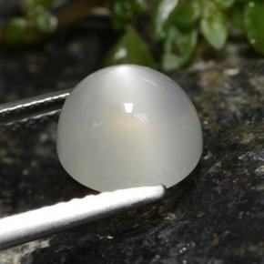 Moonstone Gemstone in 8.5 mm (calibrated) Size for Sale, Moonstone Stone in Warm White Color
