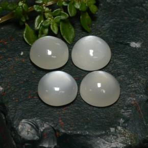 Moonstone Gemstones in 8 mm (calibrated) Size for Sale, Moonstone Stones in Warm White Color