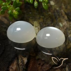 3.27 ctw White Moonstone Stones, Natural Moonstone in Oval Cabochon Shape for Sale