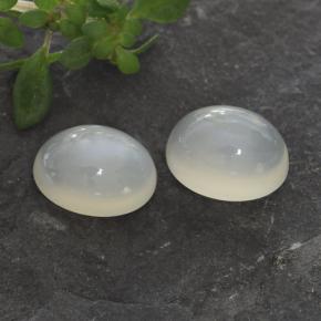 3.14 ctw White Moonstone Stones, Natural Moonstone in Oval Cabochon Shape for Sale