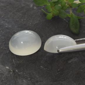 Moonstone Gemstones in 8 x 6 mm (calibrated) Size for Sale, Moonstone Stones in Translucent White Color