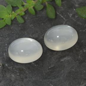 3.19 ctw White Moonstone Stones, Natural Moonstone in Oval Cabochon Shape for Sale