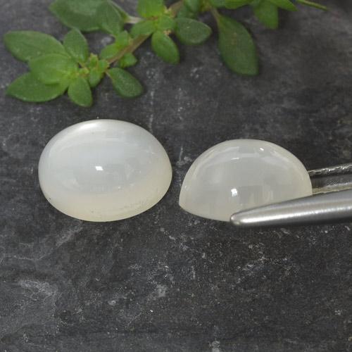 Moonstone Gemstones in 8 x 6 mm (calibrated) Size for Sale, Moonstone Stones in Translucent White Color