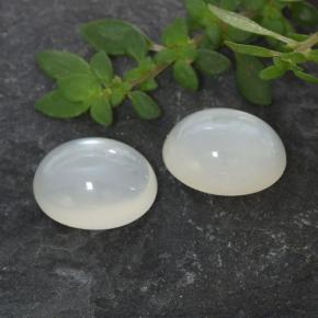 2.71 ctw White Moonstone Stones, Natural Moonstone in Oval Cabochon Shape for Sale