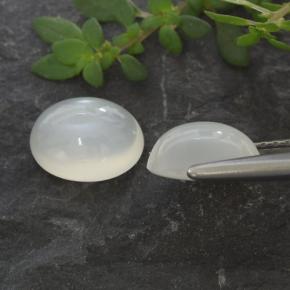 Moonstone Gemstones in 8 x 6 mm (calibrated) Size for Sale, Moonstone Stones in Translucent White Color