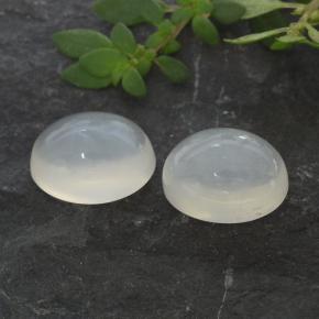 3.16 ctw White Moonstone Stones, Natural Moonstone in Oval Cabochon Shape for Sale