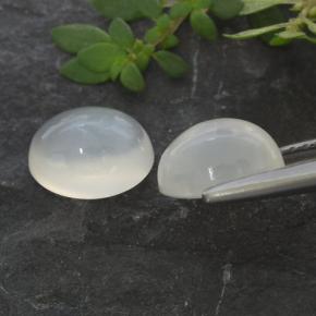 Moonstone Gemstones in 8 x 6 mm (calibrated) Size for Sale, Moonstone Stones in Translucent White Color
