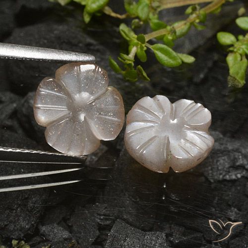 3.96 ct Brown Moonstone, 9.2 x 9.1 mm Carved From India, Photo A