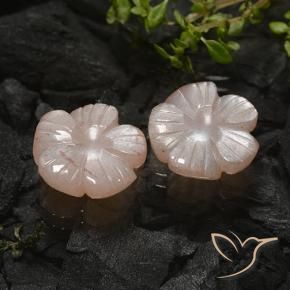 6.87 ctw Brown Moonstone Stones, Natural Moonstone in Carved Flower Shape for Sale