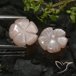 Moonstone Gemstones in 11.5 x 11.1 mm Size for Sale, Moonstone Stones in Light Caramel Brown Color