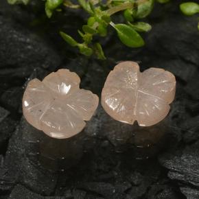 2.08 ctw Brown Moonstone Stones, Natural Moonstone in Carved Flower Shape for Sale