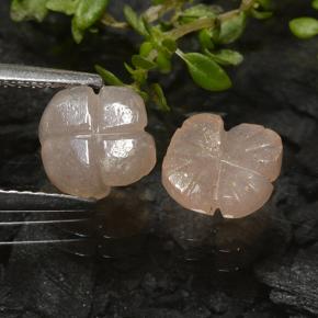 Moonstone Gemstones in 7.6 x 7.5 mm Size for Sale, Moonstone Stones in Very Light Brown Color