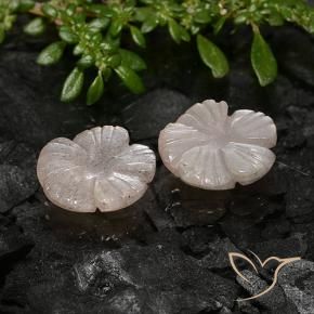 4.91 ctw Brown Moonstone Stones, Natural Moonstone in Carved Flower Shape for Sale