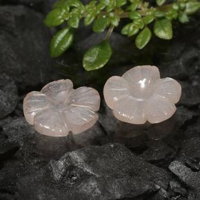 3.10 ctw Brown Moonstone Stones, Natural Moonstone in Carved Flower Shape for Sale