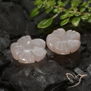 4.83 ctw Brown Moonstone Stones, Natural Moonstone in Carved Flower Shape for Sale
