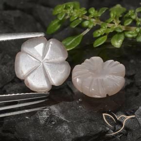 Moonstone Gemstones in 10.7 x 10.5 mm Size for Sale, Moonstone Stones in Light Caramel Brown Color