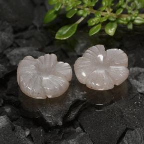 6.57 ctw Brown Moonstone Stones, Natural Moonstone in Carved Flower Shape for Sale