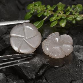 Moonstone Gemstones in 11.1 x 11 mm Size for Sale, Moonstone Stones in Very Light Brown Color