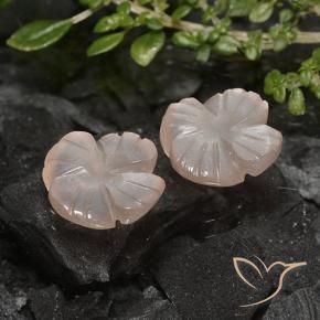4.26 ctw Brown Moonstone Stones, Natural Moonstone in Carved Flower Shape for Sale