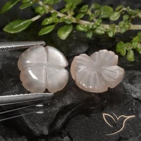 Moonstone Gemstones in 10 x 10 mm (calibrated) Size for Sale, Moonstone Stones in Very Light Brown Color