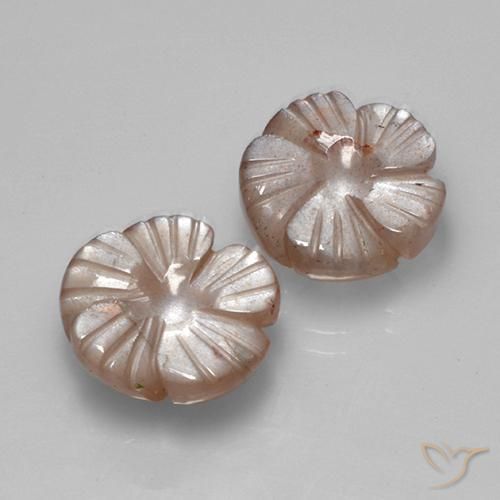 Moonstone Gemstones in 12 x 12 mm (calibrated) Size for Sale, Moonstone Stones in Light Tawny Brown Color