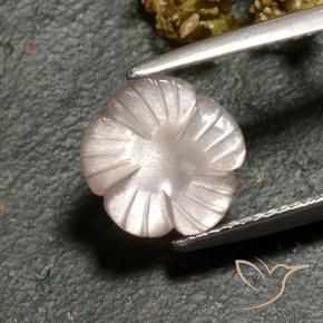 3.00 ct Brown Moonstone Stone, Natural Moonstone in Carved Flower Shape for Sale