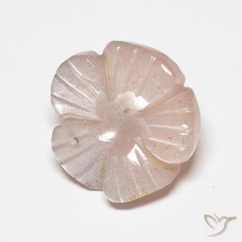 4.47 ct Pink Moonstone, 12 x 11.3 mm Carved From India, Photo A