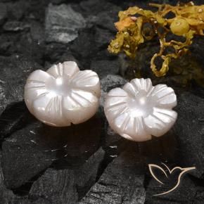 6.16 ctw Brown Moonstone Stones, Natural Moonstone in Carved Flower Shape for Sale