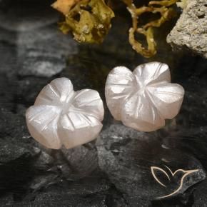 2.36 ctw Brown Moonstone Stones, Natural Moonstone in Carved Flower Shape for Sale