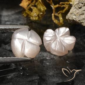Moonstone Gemstones in 7 x 7 mm (calibrated) Size for Sale, Moonstone Stones in Very Light Brown Color