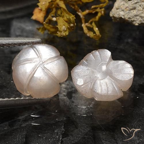 Moonstone Gemstones in 9 x 9 mm (calibrated) Size for Sale, Moonstone Stones in Light Caramel Brown Color