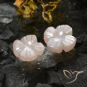 2.32 ctw Brown Moonstone Stones, Natural Moonstone in Carved Flower Shape for Sale