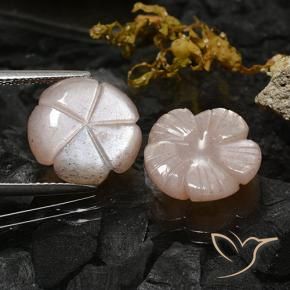 Moonstone Gemstones in 13 x 13 mm (calibrated) Size for Sale, Moonstone Stones in Very Light Brown Color