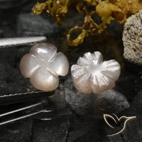 Moonstone Gemstones in 7.4 x 7.4 mm Size for Sale, Moonstone Stones in Light Caramel Brown Color