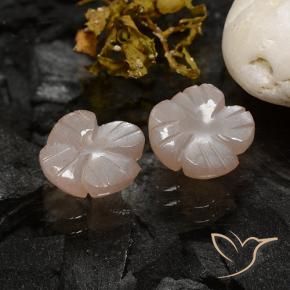 3.44 ctw Brown Moonstone Stones, Natural Moonstone in Carved Flower Shape for Sale