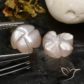 Moonstone Gemstones in 8.6 x 8.5 mm Size for Sale, Moonstone Stones in Very Light Pink Color