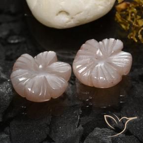 7.98 ctw Brown Moonstone Stones, Natural Moonstone in Carved Flower Shape for Sale