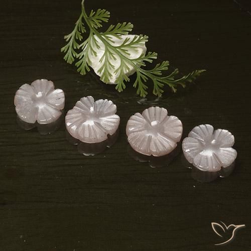 10.1 ct Pink Moonstone, 10.6 x 10.3 mm Carved From India, Photo A