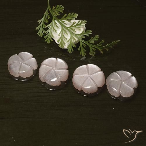 Moonstone Gemstones in 10.6 x 10.3 mm Size for Sale, Moonstone Stones in Very Light Pink Color