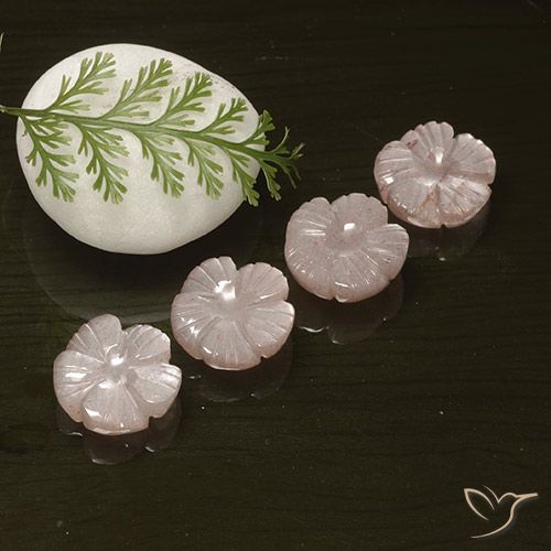15.68 ct Pink Moonstone, 11.6 x 11.4 mm Carved From India, Photo A