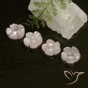 5.66 ctw Pink Moonstone Stones, Natural Moonstone in Carved Flower Shape for Sale