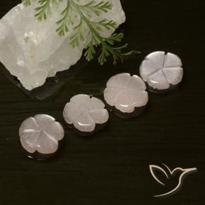 Moonstone Gemstones in 9.6 x 9.5 mm Size for Sale, Moonstone Stones in Very Light Pink Color