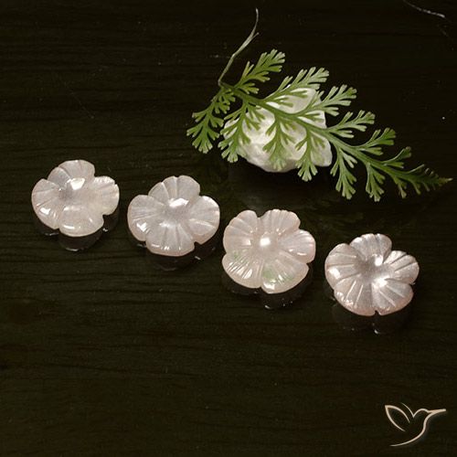 7.19 ct Pink Moonstone, 10.4 x 10.3 mm Carved From India, Photo A
