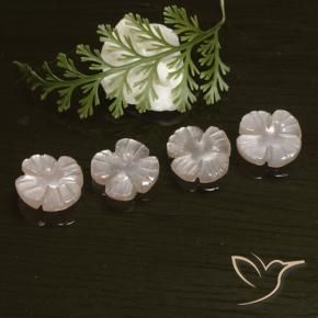 5.72 ctw Pink Moonstone Stones, Natural Moonstone in Carved Flower Shape for Sale