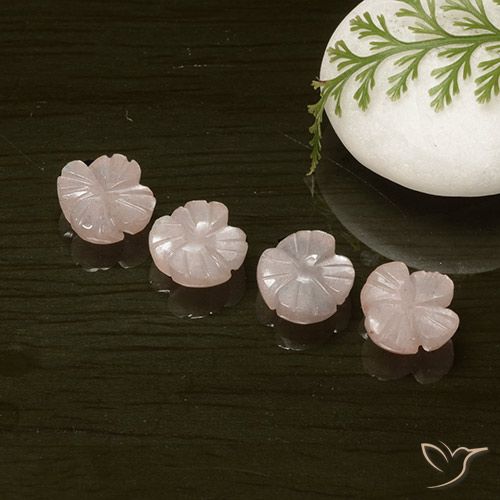 7.22 ct Pink Moonstone, 8.7 x 8.4 mm Carved From India, Photo A