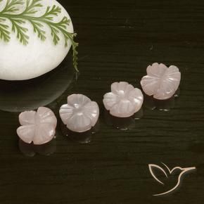 7.22 ctw Pink Moonstone Stones, Natural Moonstone in Carved Flower Shape for Sale